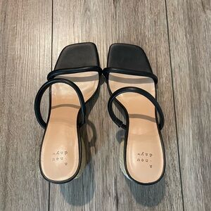 Black Strappy Women's Sandals